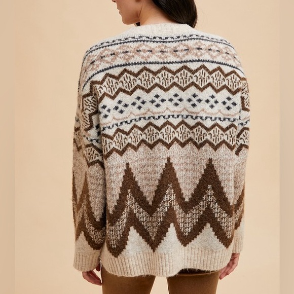 Cozy fair isle oversized sweater - Picture 11 of 11